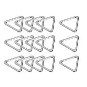 Metal Triangle Ring Buckles (25x24x3mm) 15pcs, Webbing Bag Clasps