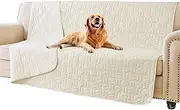 Tcksstex Waterproof & Anti-Slip Dog Bed Cover and Pet Blanket Sofa Pet Bed Mat ，car Incontinence Mattress Protectors Furniture Couch Cover for Most Cats Dogs, Pets<52x82-Ivory>