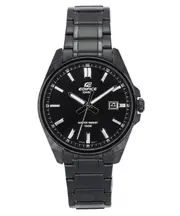 Casio EDIFICE Analog Black Ion Plated Stainless Steel EFV-150DC-1A Mens Watch