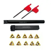 Lathe Threading Tool External Internal Threading Holder With Inserts Wrench Set