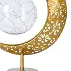 Moon Lamp Iron Openwork Pattern LED Hanging Moon Shape Night Light Balls Hot