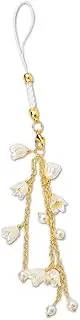 [Kefley] Phone Charm Strap Flower Lily of The Valley Phone Charms Cute Purse Charms for Handbags Bag Charms Mini Aesthetic Cell Phone Earphone Protect Case Charms Keychains Charms Accessories
