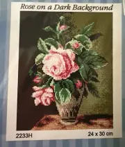 Printed needlepoint tapestry Canvas Only Orchidea 24x30 cm Roses