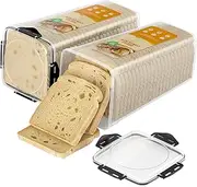 [DaCool] Bread Box 2 Pack, Plastic Bread Container, Bread Storage for Kitchen Counter, Bread Keeper with Airtight Lid, Tall Bread Saver, Sandwich Bread Holder, 5.6 Qt / 5.3L Each