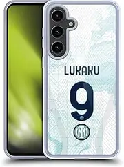 Head Case Designs Officially Licensed Inter Milan Romelu Lukaku 2022/23 Players Away Kit Soft Gel Case Compatible with Samsung Galaxy S24+ 5G