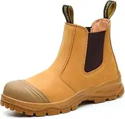 [Epochsaga] Chelsea Safety Boots Mens Steel Toe Boots Work Anti Slip Spot Protection Boots