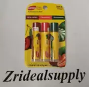 CARMEX DAILY CARE 3PK LIP BALM CHAPSTICK Cherry, Strawberry, Wintergreen SPF15