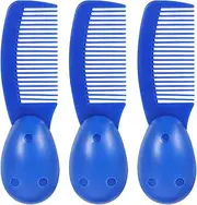 FRCOLOR Ergonomic Bulb Handle Hair Combs 3 Pack Prison Small Combs for Travel Detangler Safety for Men Women