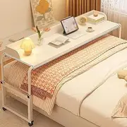 Over The Bed,Table with Wheels,Over Bed Table,overbed Table King Size Bed,overbed Desk nover Bed Table with Wheels Adjustable Height Mobile Cross-Bed Table, Suitable for Anywhere in The Home.