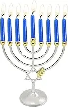 Traditional Hanukkah Menorah - Vintage Classic 9-Branch Candlestick Holder | Elegant Decorative Candle Holder for Hanukkah Celebration, Home D?cor, and Dining Table Centerpiece