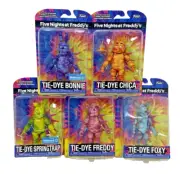 Funko FNAF Five Nights At Freddy's Tie Dye Action Figure Set Of 5 Springtrap