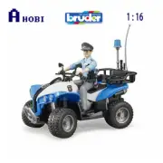 Bruder 1:16 Scale Bworld Police Quad Bike with Policeman Realistic Toy Set