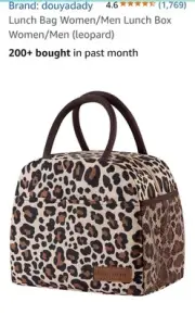 Lunch Bag/ Leopard Print