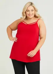 [Taking Shape] Taking Shape Transition Tank Size 28 in Racing RED - Plus Size Women's Tops & T Shirts Racing Red