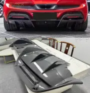 Dry Carbon Fiber Replace Rear Bumper Diffuser Spoiler Lip Fits Ferrari 296 GTB (for: Ferrari)