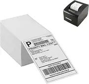 Thermal Shipping Address Labels | Fold Perforated Postage Paper,500 Labels Per Stack Fold Perforated Printer Paper, Strong Stickiness for Postage Barcodes