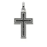 Thomas Sabo Pendant - Cross Black Pavé Silver