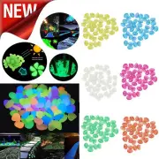 40pcs Pebbles Stones Glow In The Dark Rock Fish Tank Stones Garden Road Decor