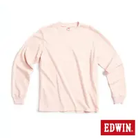 在飛比找momo購物網優惠-【EDWIN】女裝 後LOGO長袖T恤(淡粉紅)