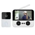Video Doorbell Camera Wireless No Subscription With 4.3 Inch IPS Screen Hi 5 VA