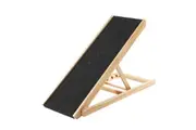 Petscene Dog Stairs Pet Ramp Puppy 4 Level Adjustable Ladder for Bed Car Outdoor Indoor Pine Wood