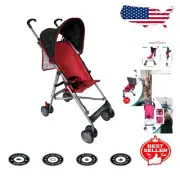 Compact Red/Black Umbrella Stroller for Toddlers – Lightweight Travel Essential