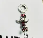 Pandora Minnie Mouse Ice Skating Dangle Charm #793530C01 +FREE Gift Box