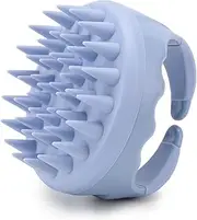Silicone Hair Scalp Massager Shampoo Brush Scalp Scrubber Hair Washing Brush Exfoliating Brush Head Scrubber for Shower - Blue
