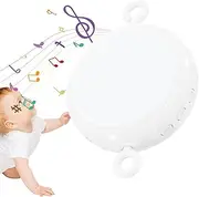 Kid Mobile Music Box - Auto Music Box, Volume Control Spinner, Kid Sound Machine | 3 Modes Lullaby Player, 24 Piano Songs Portable Crib Mobile, Nighttime Sleep Aid for Nursery, Home, Baby’s Room