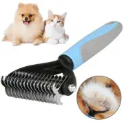 2-in-1 Pet Grooming Brush for Dogs & Cats – DeShedding & Dematting Comb Tool