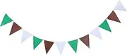 SUPVOX Rugby Flag Happy Birthday Banner Decorations Garlands Green Bunting Football Birthday Banner Football Garland Green Football Burlap Banner Sports Party Banners Felt