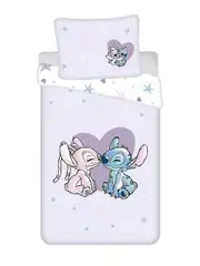 Disney Lilo & Stitch Heart Single Duvet Cover and Pillowcase Set - European Size