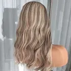 Highlighted Human Hair Lace Front Wig Brown Blonde 4x4 Lace Front Wig Body Wave