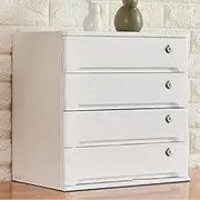 File Cabinet Storage Box Storage Storage Cabinet Drawer-type Multi-layer Debris for Home Office(White)