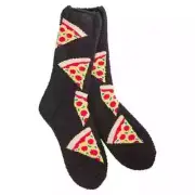 NWT NEW World's Softest - Cozy Collection Crew - Slices of Pizza Socks Size 6-11