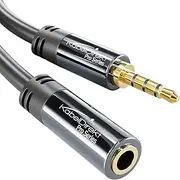 Headset Extension Lead/Extension Cable with Break-Proof Metal Plug – 7.5m (for use with a PC Headset or Headphones, 4-Pole, 3.5mm Male to Female) by CableDirect