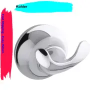 KOHLER K-11375-CP Forté Double Robe Hook, Polished Chrome