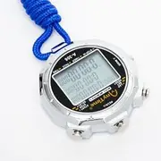Daseeme Stopwatch 3 Line Metal Case Waterproof with Alarm Timer and 100 Cell Memory
