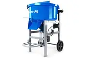 BAUMR-AG 120L Forced Action Pan Mixer, 1500W Electric, Heavy-Duty Frame, for Mortar Screed Resin Cement, 10 Inch Solid Rubber Wheels