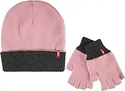 [Levi's] Men's Reversible Warm Winter Beanie with Fingerless Glove Set
