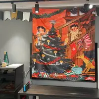 在飛比找樂天市場購物網優惠-Merry Christmas 圣誕節 兒童 小木馬 掛布墻