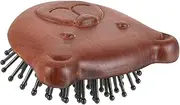 UTHCLO Wooden Bear Massage Comb Scalp Exfoliator Brush for Head Scrubbing Ergonomic Design Durable Hair Care Tool present for Family and Friends Portable and Practical