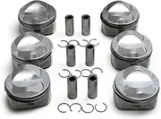 YVDYDVY 06E107065CF 6Pcs Engine Pistons & Rings Set 2.8/3.2T Compatible with Audi A6 S6 Avant Quattro A7 Sportback A8 S8 Quattro 06E107066DE 06E107065AK