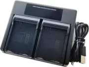 USB Dual Battery Charger for Nikon EN-EL14a EN-EL14 ENEL14 MH-24 Coolpix P7000