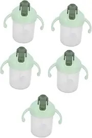 Ipetboom 5pcs Straw Tumbler Cup for Bedridden Patient Drinking Cup Spill-Proof with Measurement Lines 350ml