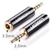 UGREEN 2.5mm Male to 3.5mm Female Stereo Mic Audio Earphone Jack Adapter Converter [UG-20501]