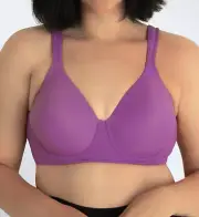 Leading Lady AMETHYST PLUM Brigitte Molded Soft Cup Bra, US 42D, UK 42D
