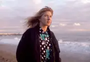 Steffi Graf of Germany photographed on the beach during the Midlan- Old Photo 2