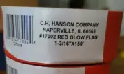 150' CH Hanson PVC Flagging Tape Marking Ribbon HIGH VISIBILITY ~RED GLOW