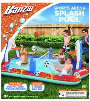 Banzai Sports Arena Splash Pool 4 in 1 Fun 95" x 66" x 32"
